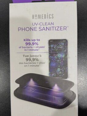 HoMedics UV-Clean Phone Sanitizer - Black (SAN-PH100-BK-EF) - NEW -